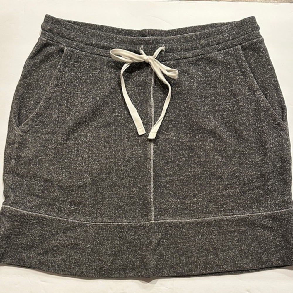 Loft Gray Heather Jersey knit Casual mini Skirt with pockets Size XS